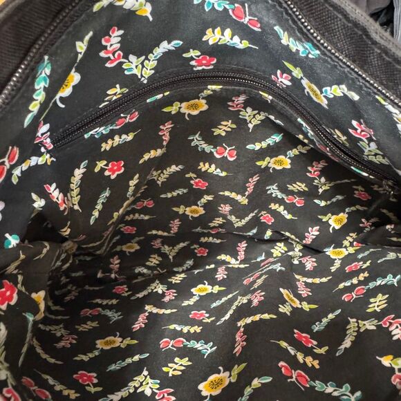Vera Bradley black nylon crossbody bag 12” x 11” - Picture 6 of 6